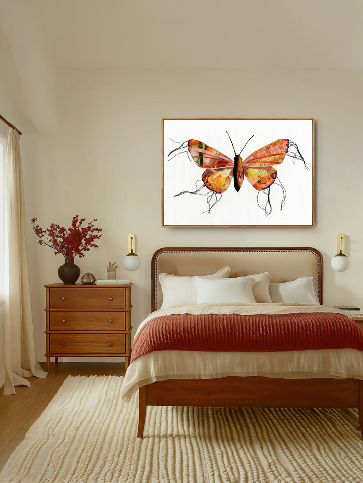 Samantha – Butterfly Moth Collection | Fine Art Giclée Print | Recycled Magazine Collage Wall Art