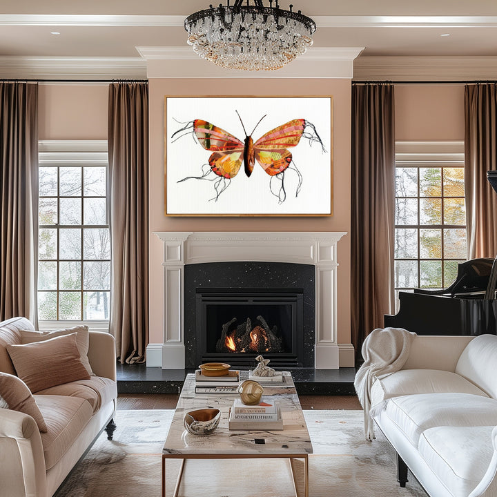 Samantha – Butterfly Moth Collection | Fine Art Giclée Print | Recycled Magazine Collage Wall Art