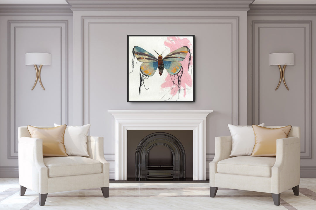 Madeline – Butterfly Moth Collection | Fine Art Giclée Print | Recycled Magazine Collage Wall Art