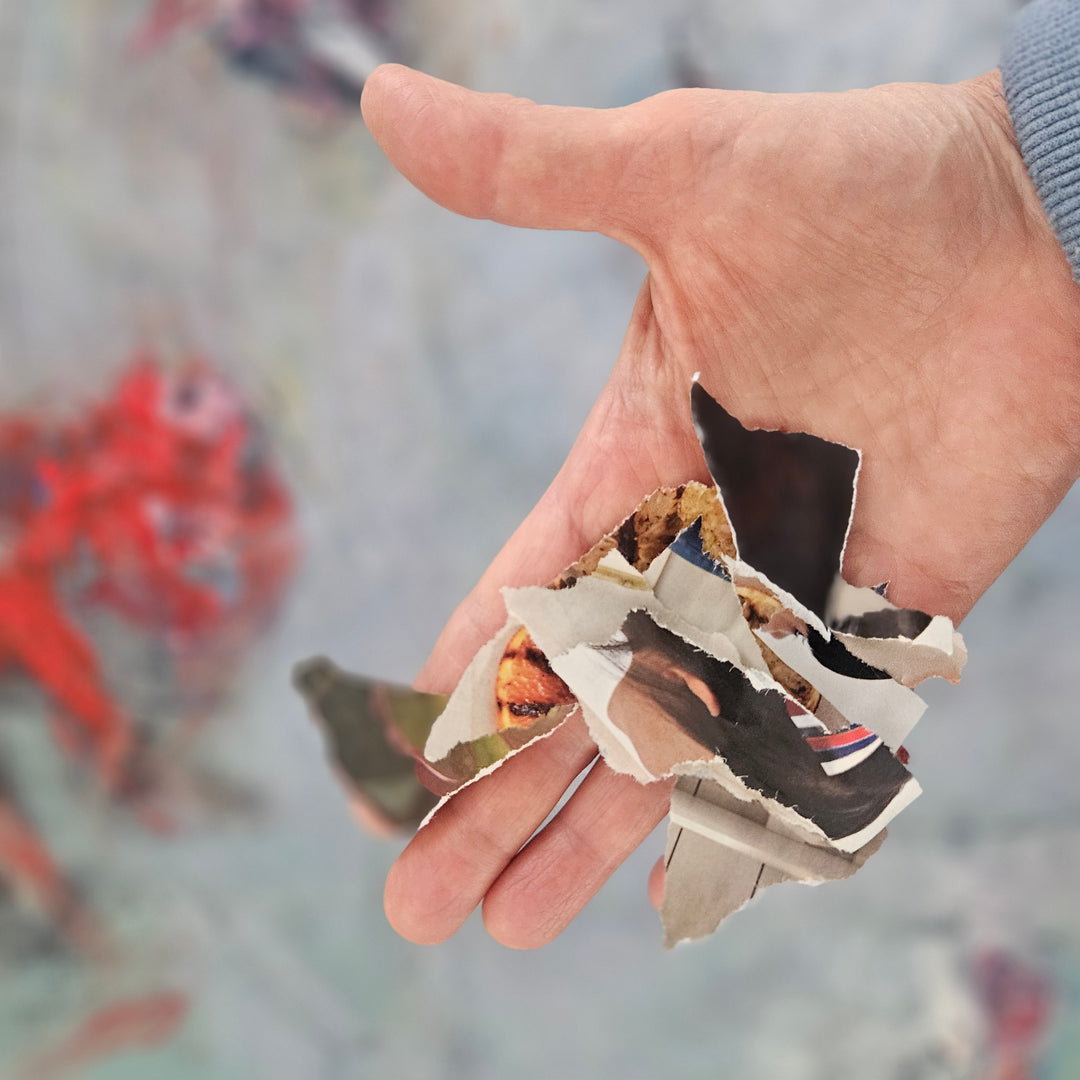 Koi - Abstract Original Mixed Media