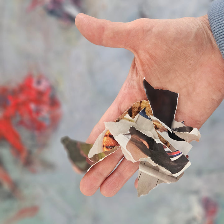 Koi - Abstract Original Mixed Media