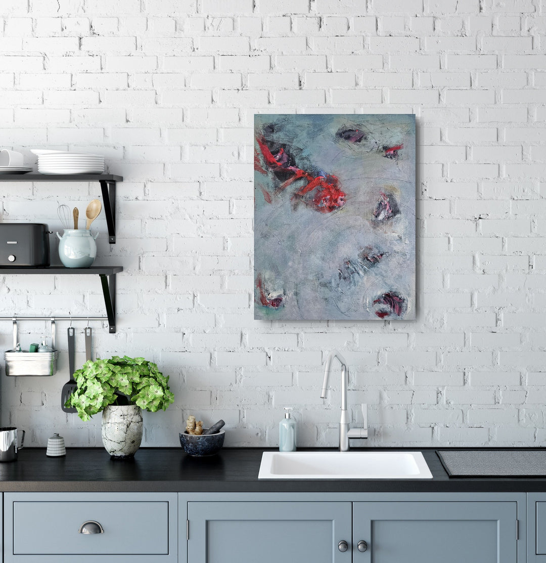 Koi - Abstract Original Mixed Media