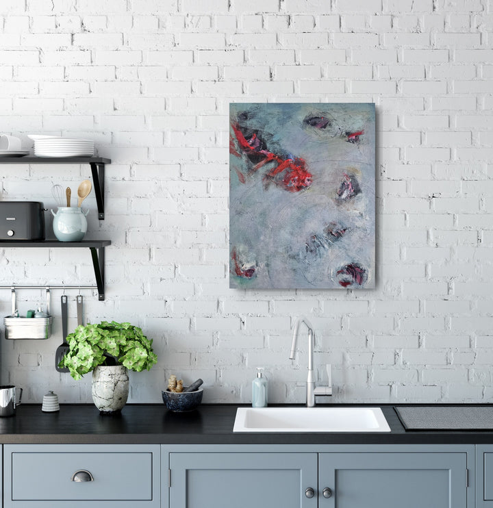 Koi - Abstract Original Mixed Media