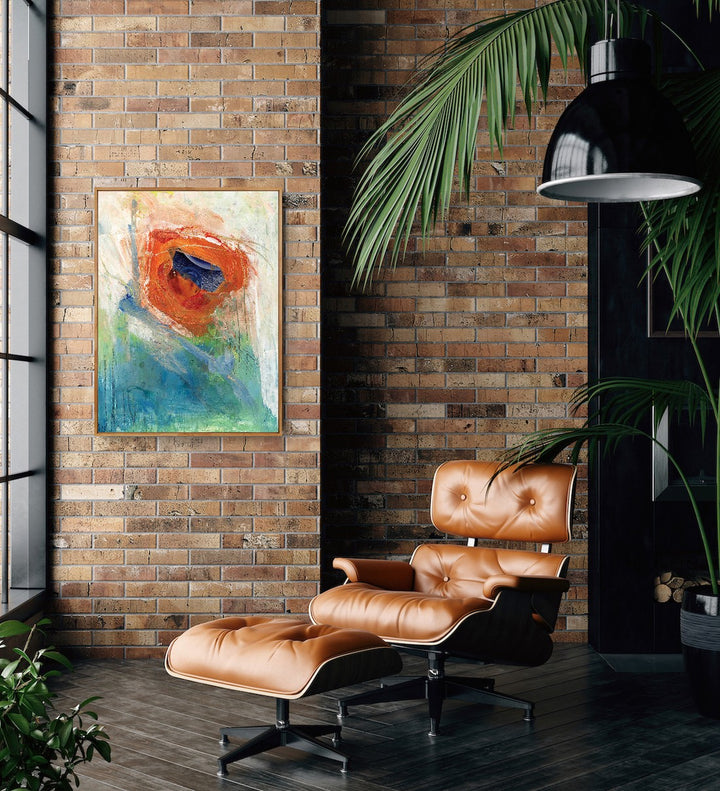 Sunburst | Abstract Art Print | Recycled Magazine Collage Wall Art