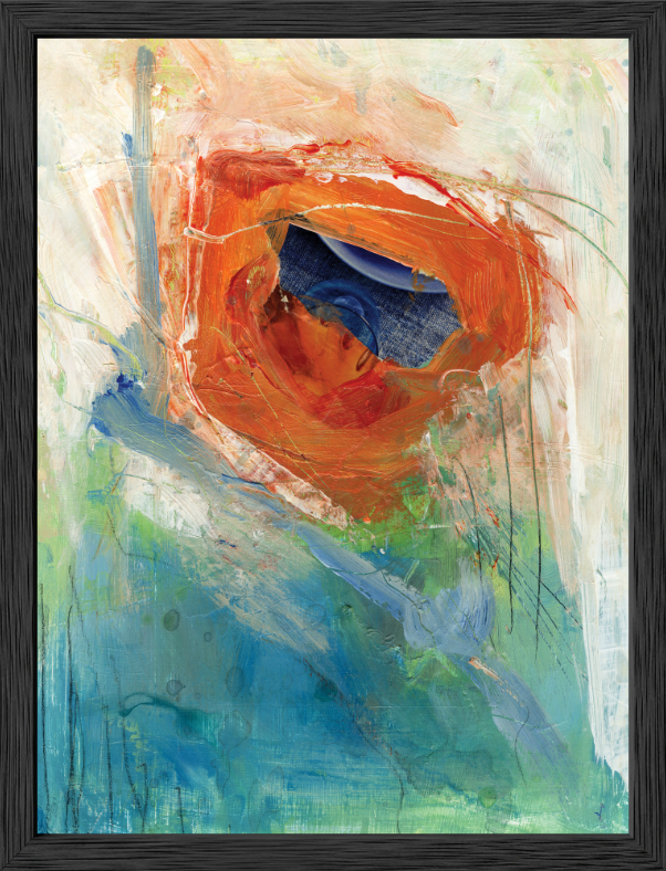 Sunburst | Abstract Art Print | Recycled Magazine Collage Wall Art